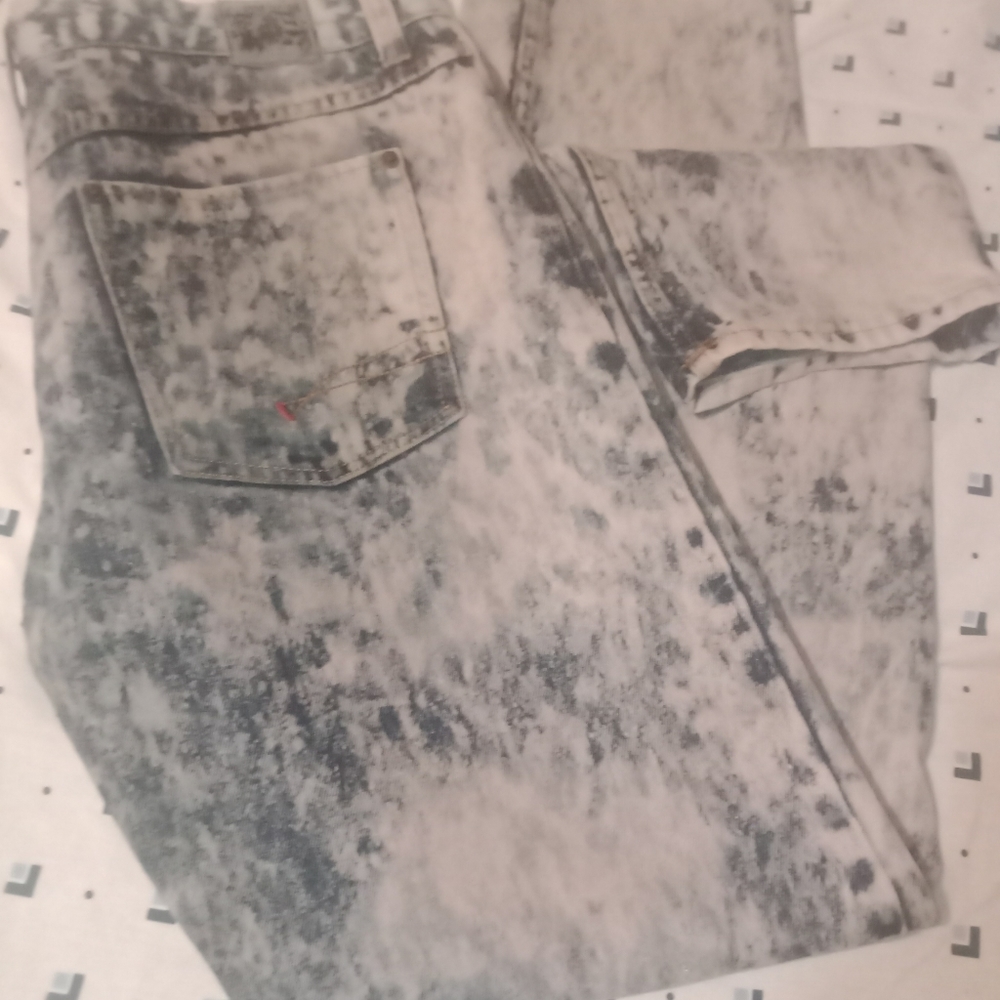 Men's Born Fly Anytown USA Designer I Acid Wash Jeans Size 36 / 34